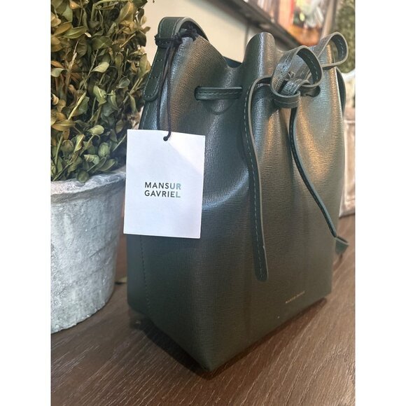 MANSUR GAVRIEL Mini Bucket Bag Moss Womens Size OS - Picture 14 of 14